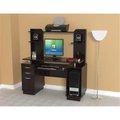 Inval America Inval CC-4301 Credenza and Computer Workcenter With Hutch CC-4301